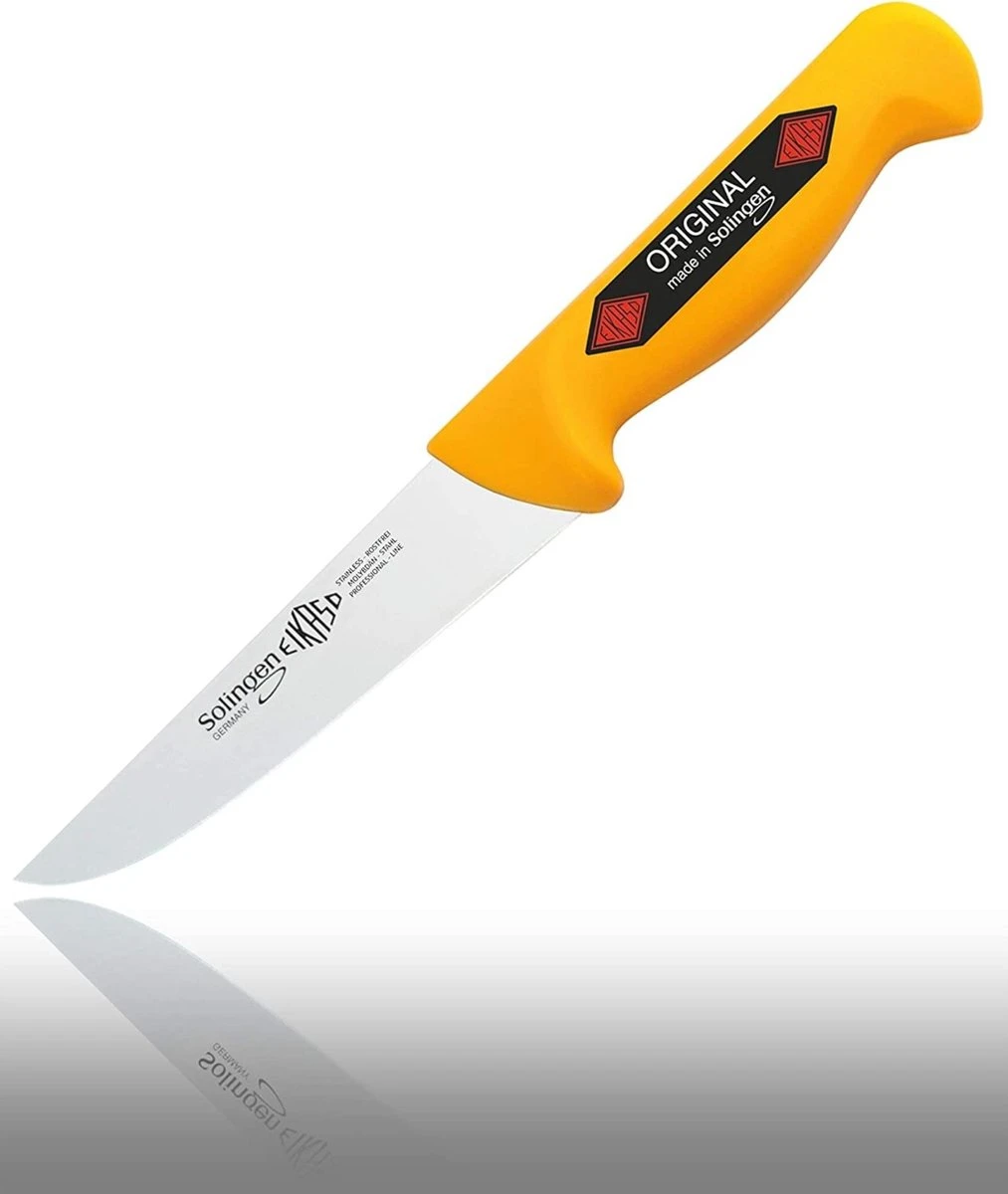 Eikaso Solingen Professionele Messenset - Slagersmes - Universeelmes - Uitbeenmes - Geel - RVS - 3 Delig 10 Eikaso Solingen Professionele Messenset - Slagersmes - Universeelmes - Uitbeenmes - Geel - RVS - 3 Delig - Afbeelding 8