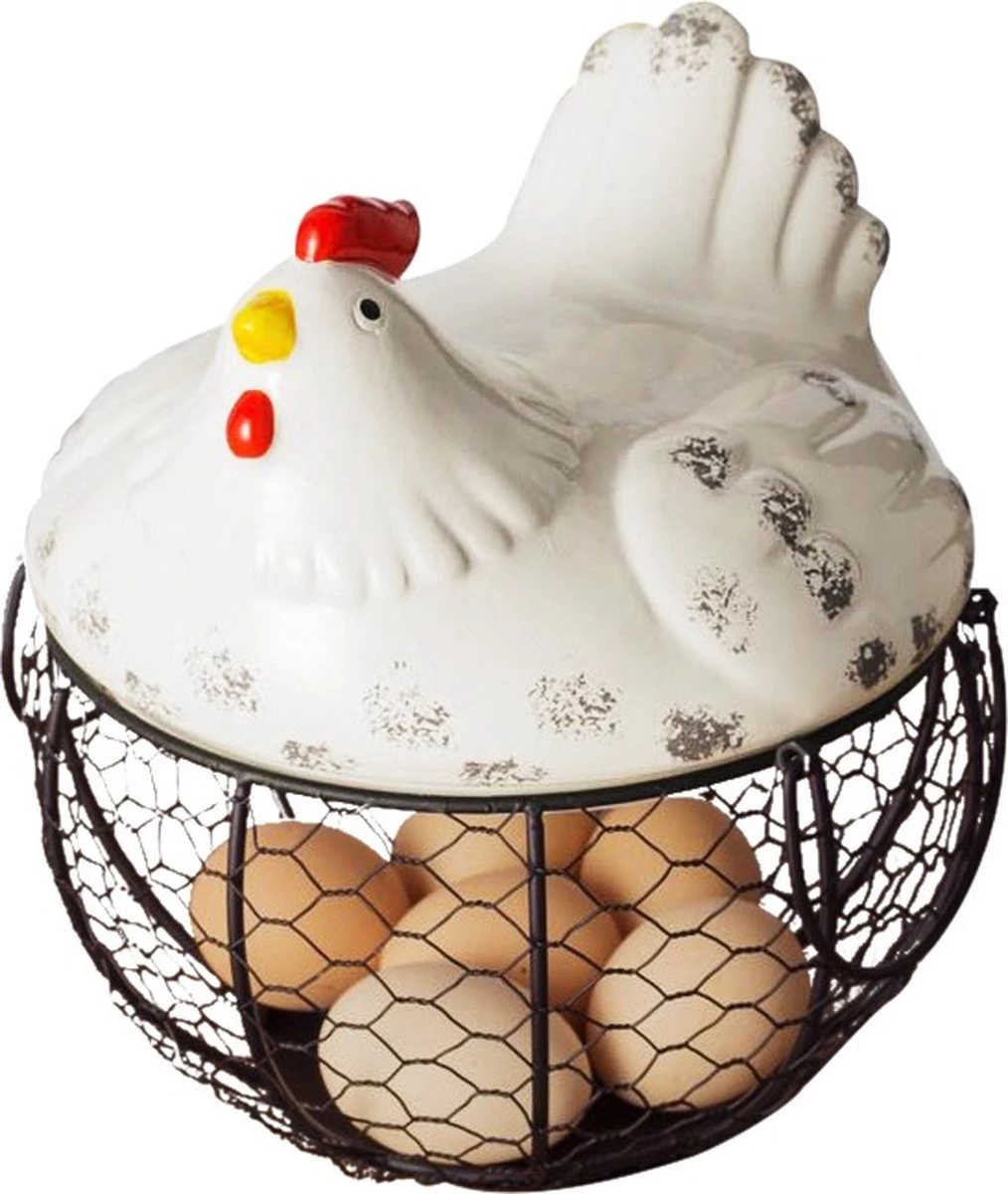 Eiermand Draadstaal Kip Wit Eierrek Eierhouder Eieren Bewaren Metaal Fruitschaal 3 Eiermand Draadstaal Kip Wit Eierrek Eierhouder Eieren Bewaren Metaal Fruitschaal