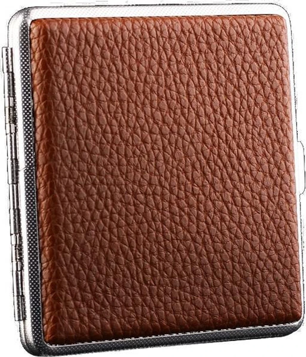 Merkloos Luxe Sigarettenhouder - Hoge Kwaliteit - Bruin - 20 Sigaretten - Sigaretten Doosje 3 Merkloos Luxe Sigarettenhouder - Hoge Kwaliteit - Bruin - 20 Sigaretten - Sigaretten Doosje