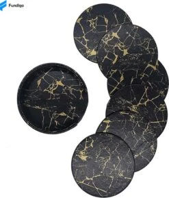 Onderzetters Voor Glazen - Leren Onderzetters - Onderzetters - Zwart / Goud - Marmer Look - 6 Stuks - Inclusief Luxe Houder 9 Onderzetters Voor Glazen - Leren Onderzetters - Onderzetters - Zwart / Goud - Marmer Look - 6 Stuks - Inclusief Luxe Houder -Skimask 1027x1200 11