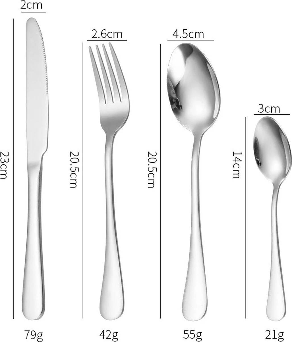 Merkloos Melili Bestekset-Bestek Set 24-delig-6 Persoons Bestekset-tafelmes-tafelvork-soeplepel-dessertlepel-roestvrijstalen Bestekset-multi Kleur 6 Merkloos Melili Bestekset-Bestek Set 24-delig-6 Persoons Bestekset-tafelmes-tafelvork-soeplepel-dessertlepel-roestvrijstalen Bestekset-multi Kleur - Afbeelding 4