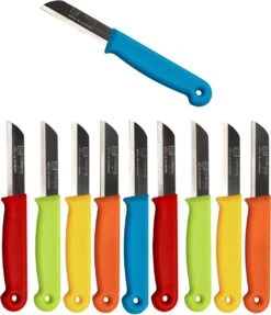 Solingen Schilmesje - RVS Glad - 16 Cm Met "Blade Cover" - Mix - 10 Stuks