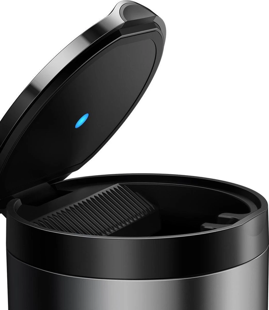 Baseus - Premium Auto Asbak + LED Light - Vlambestendig - Car Ashtray - Space Gray 5 Baseus - Premium Auto Asbak + LED Light - Vlambestendig - Car Ashtray - Space Gray - Afbeelding 3