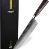 Shinrai Japan - Japans Koksmes 20 Cm - Koksmes - Damascus Mes - Damascus Print - Met Luxe Geschenkdoos
