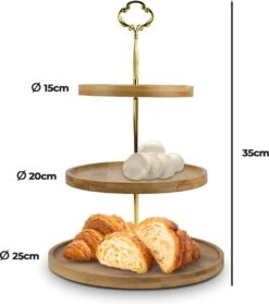 Nimma® Etagere - 3 Laags Serveertoren - Cake Stand - Taartstandaard - Fruitschaal - Bamboe Hout -Skimask 1063x1200 6