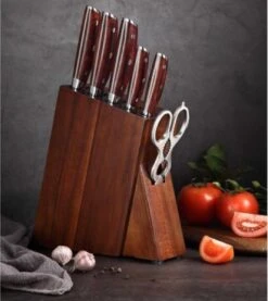 Luxe En Professionele 7-delige Keukenmessen-set Van Damascus Staal (67 Lagen, VG10) En Rozenhouten Handgrepen - Xinzuo B27 Yi Series -Skimask 1069x1200 1