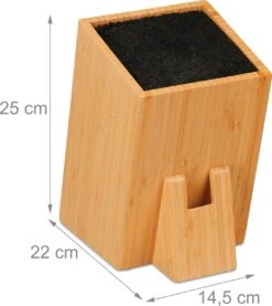 Relaxdays Messenblok Bamboe - Zonder Messen - Keukenmessen Blok - Messen Organizer Leeg -Skimask 1071x1200 2