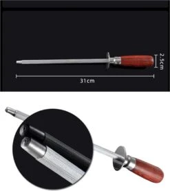 Blade Masters Messenslijper - Authentieke Houten Slijpstaaf - Diamant - 30cm Lengte -Skimask 1071x1200