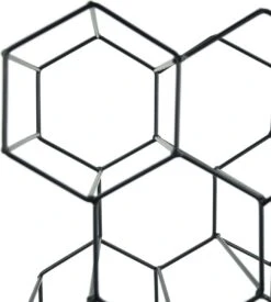 Wijnrek Honingraat - Metaal - Zwart - Housevitamin -Skimask 1077x1200 1