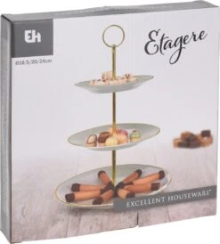 Excellent Houseware Etagère 3 Laags - Porselein - Goud 7 Excellent Houseware Etagère 3 Laags - Porselein - Goud -Skimask 1081x1200 8