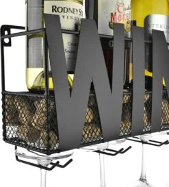 Wijnrek – Voor Aan De Muur – RVS Metaal – Hangend – Wandmontage – Zwart – Industrieel – Incl. Bladeren En Kersen 10 Wijnrek – Voor Aan De Muur – RVS Metaal – Hangend – Wandmontage – Zwart – Industrieel – Incl. Bladeren En Kersen -Skimask 1086x1200 3