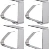 Merkloos 4x Tafelkleed Klemmen RVS 5 X 6 Cm - Tuinartikelen - Tafelkleed Vastzetten - Tafelkleedklemmen - Tafellakenklemmen - Tafelzeilklemmen - Klemmetjes 4x Stuks -Skimask 1088x1200 9