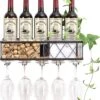 Merkloos Wijnrek Muur Industrieel 5 Flessen – Vintage Metaal Wandmontage Wijnkast Flessenrek Flessendrager Wijnfleshouder -Skimask 1091x1200 5