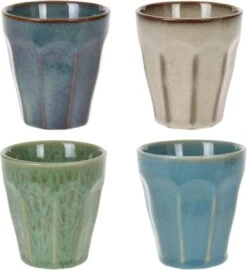 Orange85 Cappuccino Mokken - 4 Stuks - 250 Ml - Porselein - Hittebestendig - Keuken - Accessoires - Cappuccino Glazen - Cappuccino Kopjes - Latte Macchiato Glazen