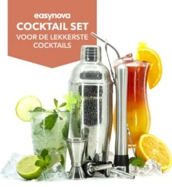 Easynova - Cocktail Shaker Set - 6 Delig - Cocktail Shaker - Cocktailset - Geschenkverpakking - Valentijn -Skimask 1100x1200 3