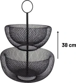 Orange85 Fruitschaal - Zwart - Etagere - Fruitmand - 2 Lagen - Metaal -Skimask 1102x1200 27