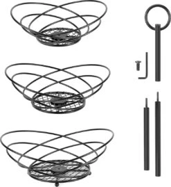 Fuegobird Fruitmand - Fruitmand Metaal - 3 Laags - Afneembaar - Zwart -Skimask 1102x1200 28