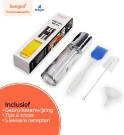BooGoo® - RVS Olijfolie Sprayer Extreme Deluxe - Olijfolie Fles Verstuiver Voor Keuken - Oliespray - Oliefles - BBQ Accesoires - Olie Pomp Bakspray - Cooking Spray -Skimask 1104x1200 8