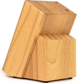 Messenblok Zonder Messen - Houten Messenhouder Van Coninx - Rubberhout Licht - Messenopberger