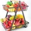Clear Living - Fruitschaal Large - Fruitmand - Fruitschaal Zwart - Fruitschaal Metaal - Fruitschaal 2 Lagen - Zwart - Large -Skimask 1105x1200 10