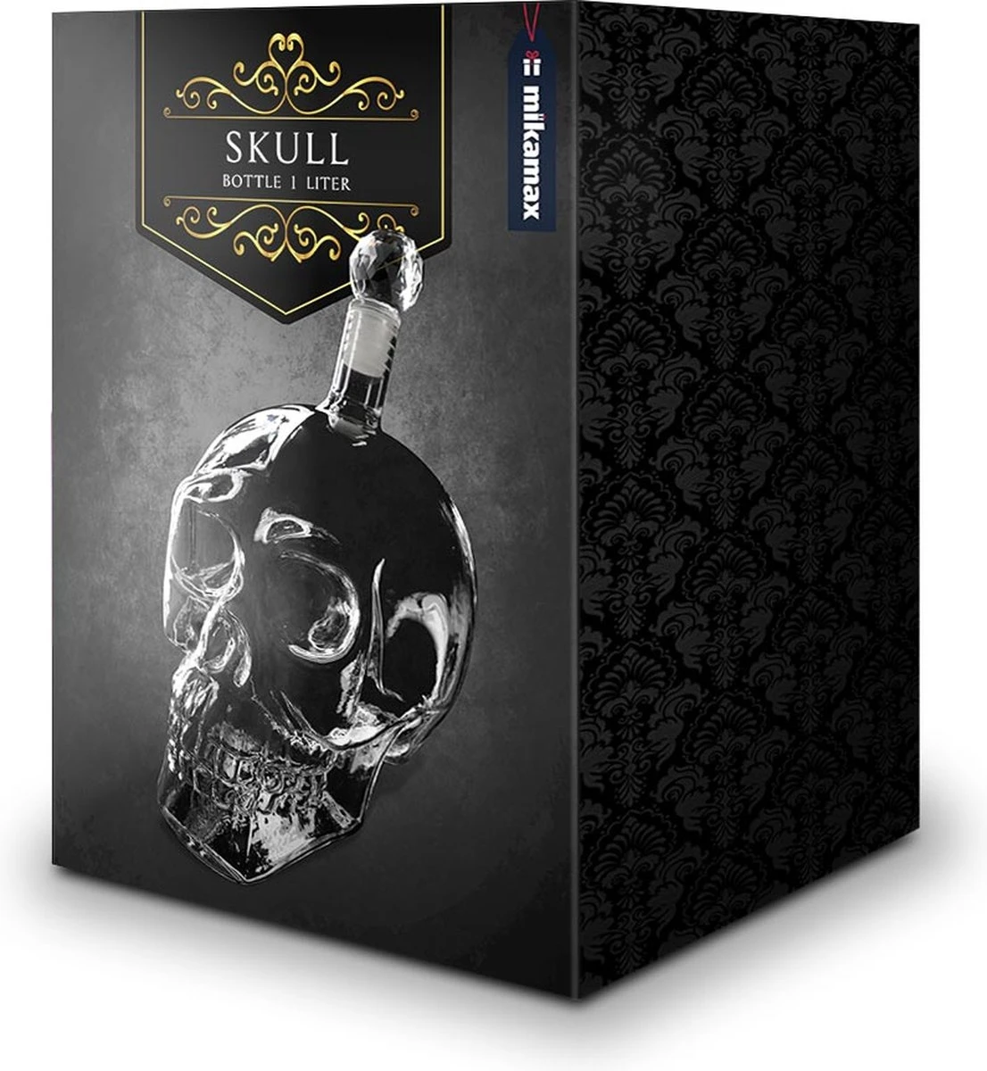 MikaMax Skull Bottle - Whiskey Karaf - Decanteer Karaf - Schedel - Karaf - 1 Liter - Glas 8 MikaMax Skull Bottle - Whiskey Karaf - Decanteer Karaf - Schedel - Karaf - 1 Liter - Glas - Afbeelding 6