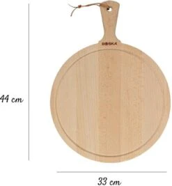 Boska Serveerplank Rond Amigo L - Borrelplank Met Handgreep - Rustiek Beukenhout - Bruin - Ø 33 Cm -Skimask 1110x1200 5