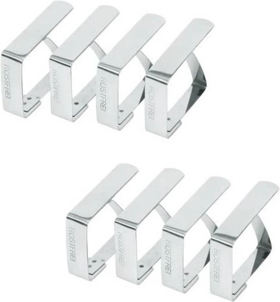 Merkloos Tafelkleed Klemmen - 8 Stuks - RVS 3 Merkloos Tafelkleed Klemmen - 8 Stuks - RVS