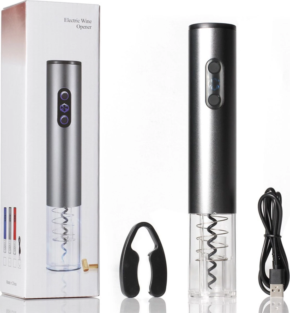 Elektrische Kurkentrekker Oplaadbaar - Elektrische Wijnopener - Automatische Kurkentrekker - Wijn Accessoires 7 Elektrische Kurkentrekker Oplaadbaar - Elektrische Wijnopener - Automatische Kurkentrekker - Wijn Accessoires - Afbeelding 5