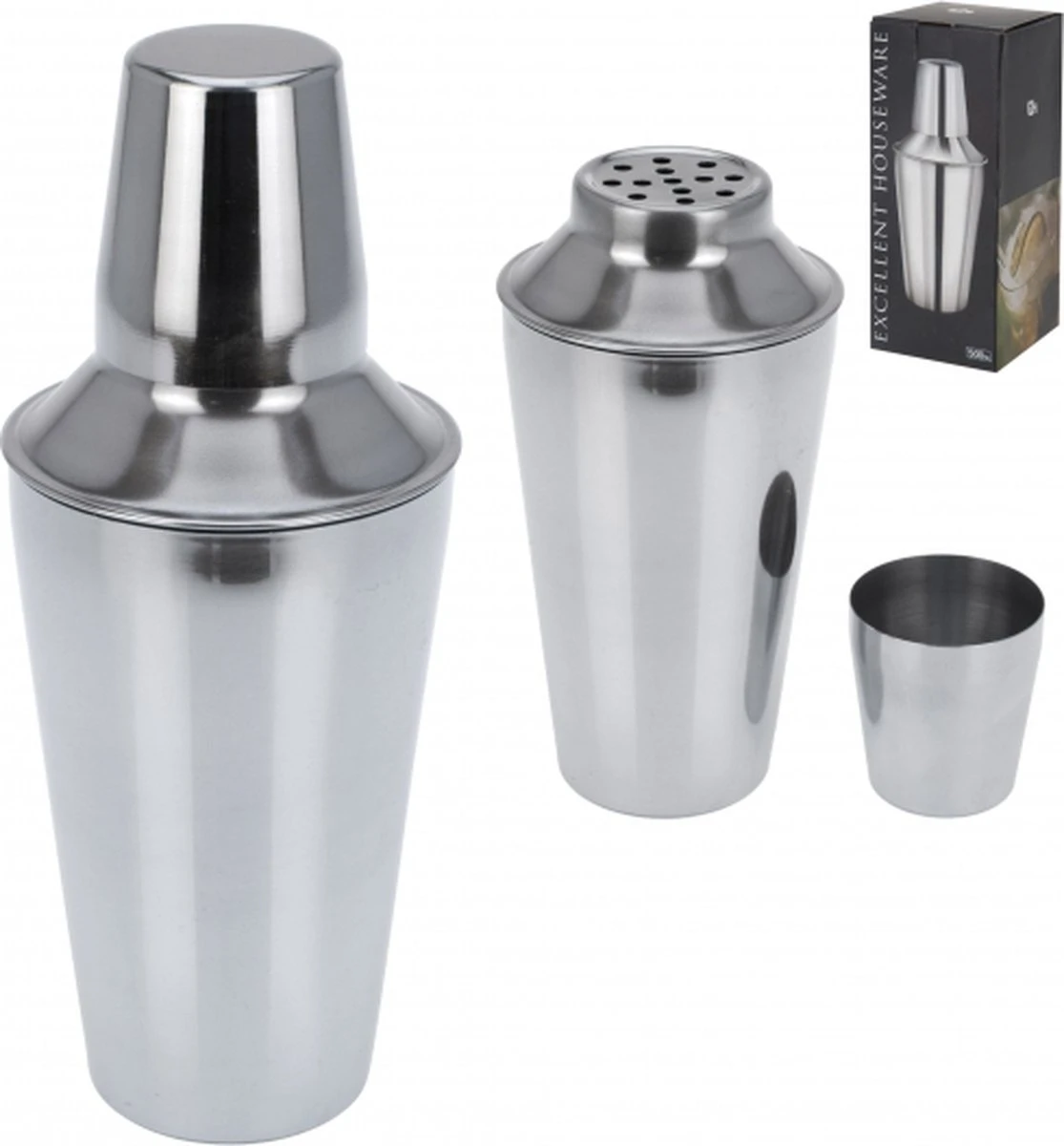 Excellent Houseware Driedelige Cocktailshaker Budget 500 Ml 7 Excellent Houseware Driedelige Cocktailshaker Budget 500 Ml - Afbeelding 5