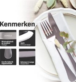 Grandlux Bestekset 6 Persoons 30-delig - Zilver Bestek - Messen, Vorken, Lepels - Cutlery Set - RVS 14 Grandlux Bestekset 6 Persoons 30-delig - Zilver Bestek - Messen, Vorken, Lepels - Cutlery Set - RVS -Skimask 1117x1200