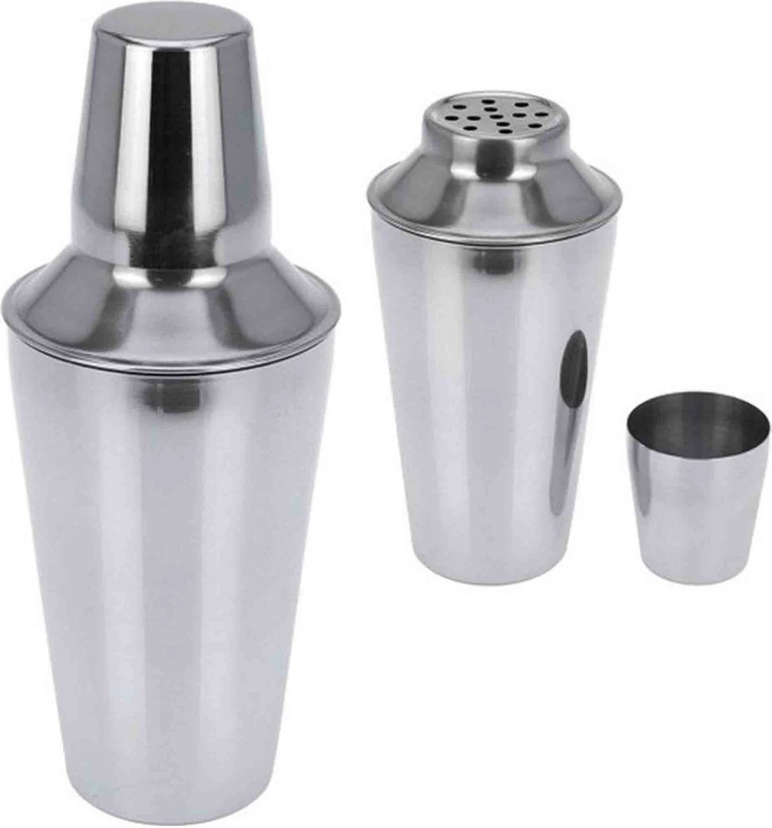 Excellent Houseware Driedelige Cocktailshaker Budget 500 Ml 3 Excellent Houseware Driedelige Cocktailshaker Budget 500 Ml