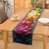 De Groen Home Bedrukt Velvet Textiel Tafelloper - Kleurrijke Bladeren - Fluweel - 45x220 -Skimask 1130x1200 7