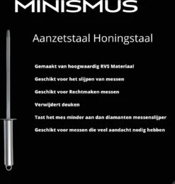 Minismus Professionele Aanzetstaal - Messenslijper Rvs - Aanzetstaal Rvs - Slijpstaaf - Aanzetstaal Voor Messen - Slijpsteen Slijpmachine - Messenslijpers - Messenslijper Aanzetstaal -Skimask 1134x1200 2