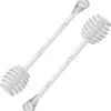 Merkloos 2x Honing Lepels Van Kunststof 17 Cm - Keukenbenodigdheden - Honinglepel/honingdipper - Lepel Voor Honing -Skimask 1140x1200 2