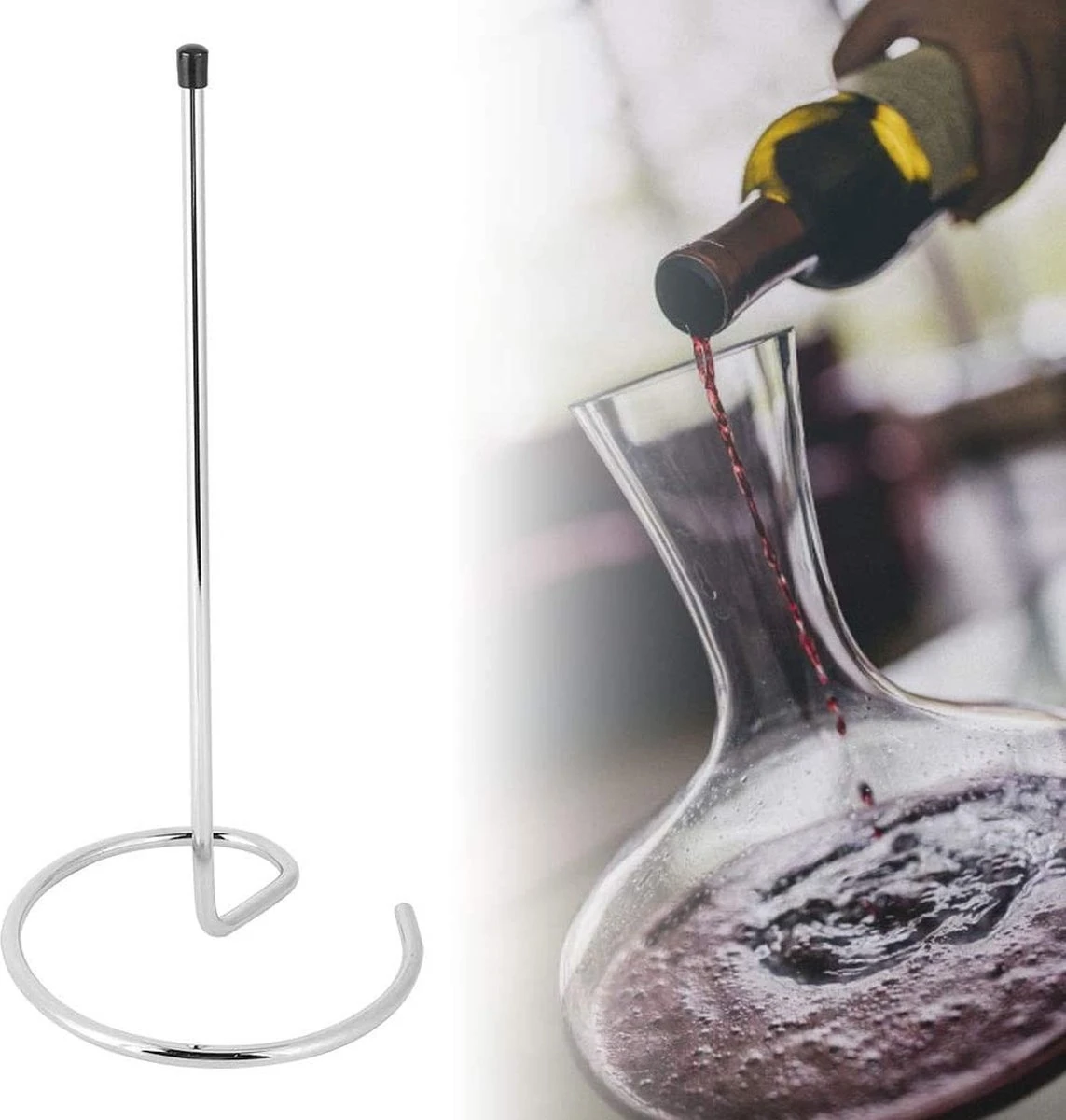 Decantino® Karaf Droogstandaard - Roestvrij Staal - Karaf Droger - Karaf Schoonmaken - Karaf Drogen - Decanteer Karaf Wijn Karaf Whiskey - Water Karaf Waterkan Karaffen Karaf Set Wijn Decanteren Wijn Beluchter Wijnkaraf Decanteerkan 4 Decantino® Karaf Droogstandaard - Roestvrij Staal - Karaf Droger - Karaf Schoonmaken - Karaf Drogen - Decanteer Karaf Wijn Karaf Whiskey - Water Karaf Waterkan Karaffen Karaf Set Wijn Decanteren Wijn Beluchter Wijnkaraf Decanteerkan - Afbeelding 2