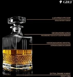 GDLF® Kristal Whiskey Karaf Superior - Whiskey Set - Decanteer Karaf - Made In Europa - Peaky Blinders - Kristallen Karaf Voor Whiskey, Gin, Wodka, Likeur, Wijn & Rum - 800 ML - Kado Man - Cadeau Voor Man & Vrouw 15 GDLF® Kristal Whiskey Karaf Superior - Whiskey Set - Decanteer Karaf - Made In Europa - Peaky Blinders - Kristallen Karaf Voor Whiskey, Gin, Wodka, Likeur, Wijn & Rum - 800 ML - Kado Man - Cadeau Voor Man & Vrouw -Skimask 1144x1200 1