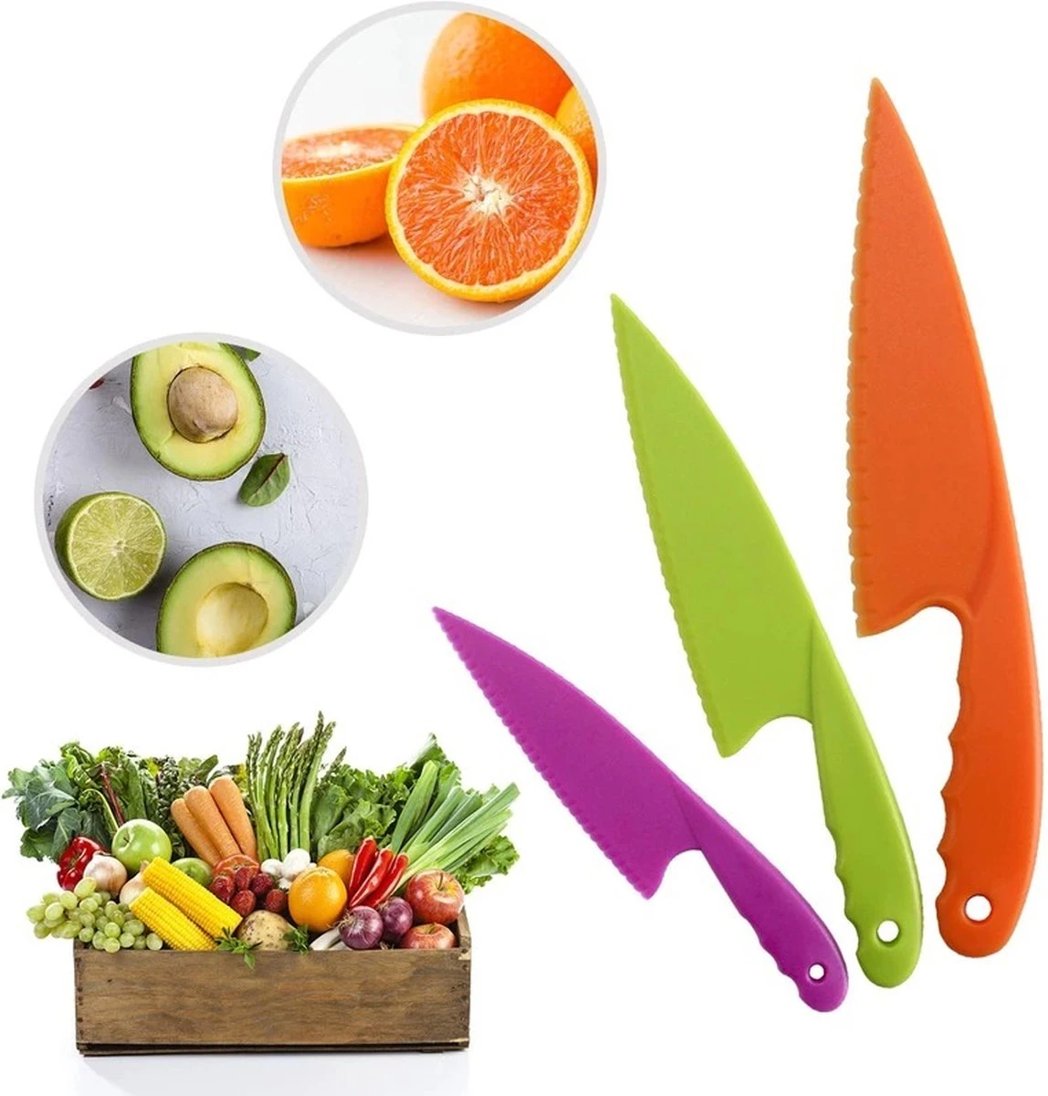 Kindermessen - Kinderbestekset - Set Van 3 - Kindermes - Vaatwasser Veilig