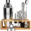 Cocktail Set Met Bamboe Standaard - BarDeluxe® - 13-Delige Cocktailset - Inclusief Receptenboek & WhiskeyStones - Inclusief Luxe Cadeauverpakking -Skimask 1148x1200 4