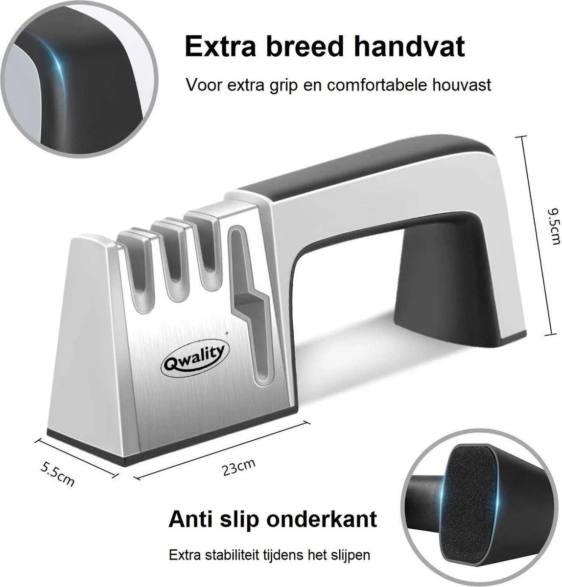 Messenslijper – Doortrekslijper Set - Messen En Scharen Slijpen - Scharenslijper - 4-in-1 – INCLUSIEF 2x Snijbestendige Handschoen - Qwality 9 Messenslijper – Doortrekslijper Set - Messen En Scharen Slijpen - Scharenslijper - 4-in-1 – INCLUSIEF 2x Snijbestendige Handschoen - Qwality - Afbeelding 7