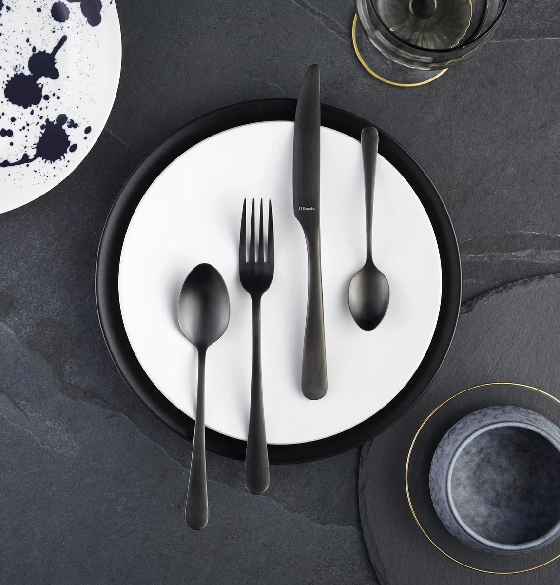 Amefa Taartvorkjes - 6 Stuks - Zwart 4 Amefa Taartvorkjes - 6 Stuks - Zwart - Afbeelding 2