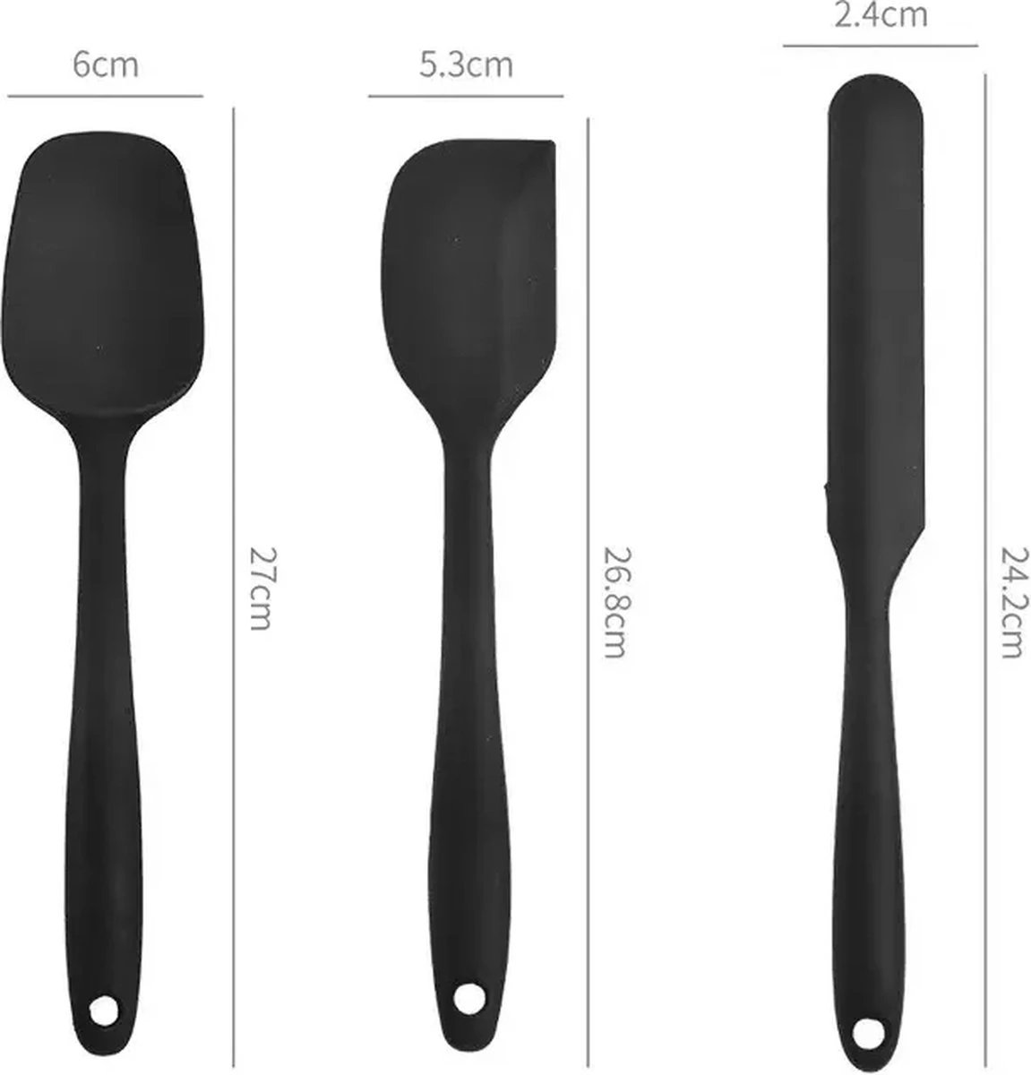 Spatel Set - Siliconen - Merkloos - 6 Stuks - Kleur Mix - Koken 5 Spatel Set - Siliconen - Merkloos - 6 Stuks - Kleur Mix - Koken - Afbeelding 3