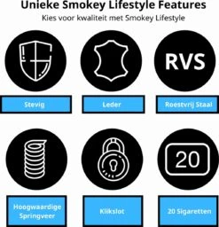 Sigarettendoosje – Premium - Zwart - 20 Sigaretten - Sigarettenhouder – Sigaretten Box – Sigaretten Opbergdoosje -Skimask 1156x1200 5