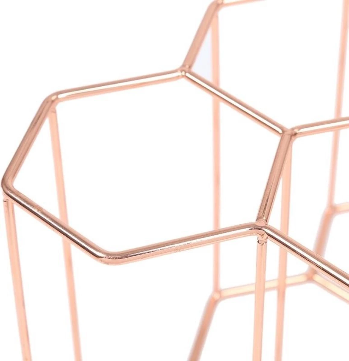 Wijnrek Hexagon 9 Flessen | Flessenrek | Wijn Accessoires | Wijnkast | Wijnrek Metaal | Wijnrekken | Wijnfleshouder | Wijnhouder | Rosé Goud 16 Wijnrek Hexagon 9 Flessen | Flessenrek | Wijn Accessoires | Wijnkast | Wijnrek Metaal | Wijnrekken | Wijnfleshouder | Wijnhouder | Rosé Goud - Afbeelding 14