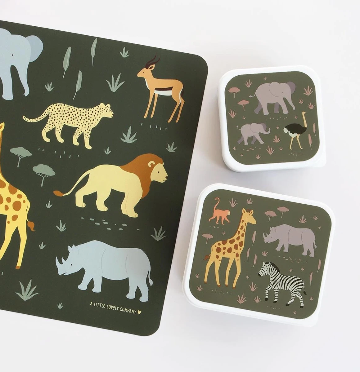 Placemat Voor Kinderen: Savanne - A Little Lovely Company 5 Placemat Voor Kinderen: Savanne - A Little Lovely Company - Afbeelding 3