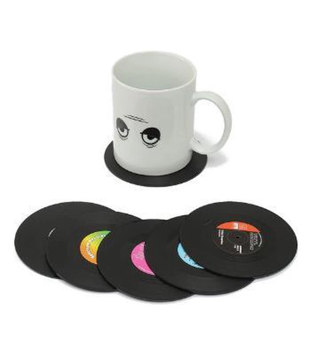 Merkloos LP Vinyl Onderzetters - 6 Stuks 7 Merkloos LP Vinyl Onderzetters - 6 Stuks - Afbeelding 5