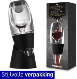 MikaMax Magic Wijn Decanteerder - Vaatwasserbestendig - Incl. Zeef - Wijn Beluchter - Decanter - Wijn Accessoires - Wijn Cadeaus - Magic Wine Decanter