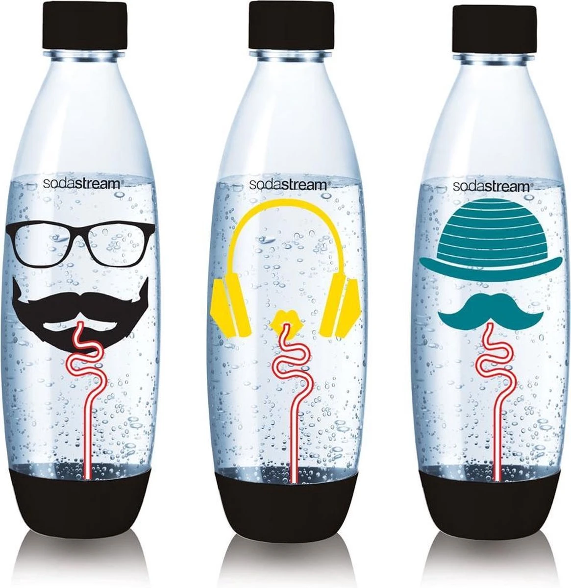 SodaStream Herbruikbare Flessen - Hipster Print - 1 Liter - 3 Stuks 5 SodaStream Herbruikbare Flessen - Hipster Print - 1 Liter - 3 Stuks - Afbeelding 3