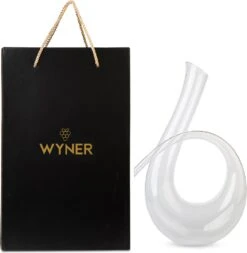 WYNER Barolo - Luxe Wijn Decanteerder Incl. Gratis Cleaning Pearls - In Luxe GiftBox - Wijn Karaf - Wine Decanter - Wijnbeluchter - Karaf Voor Wijn - Wijn Accessoires - Wijn Set