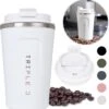 Triple J® Koffiebeker To Go - Thermosbeker - BPA & Lekvrij - 380ml - Wit -Skimask 1172x1200 9