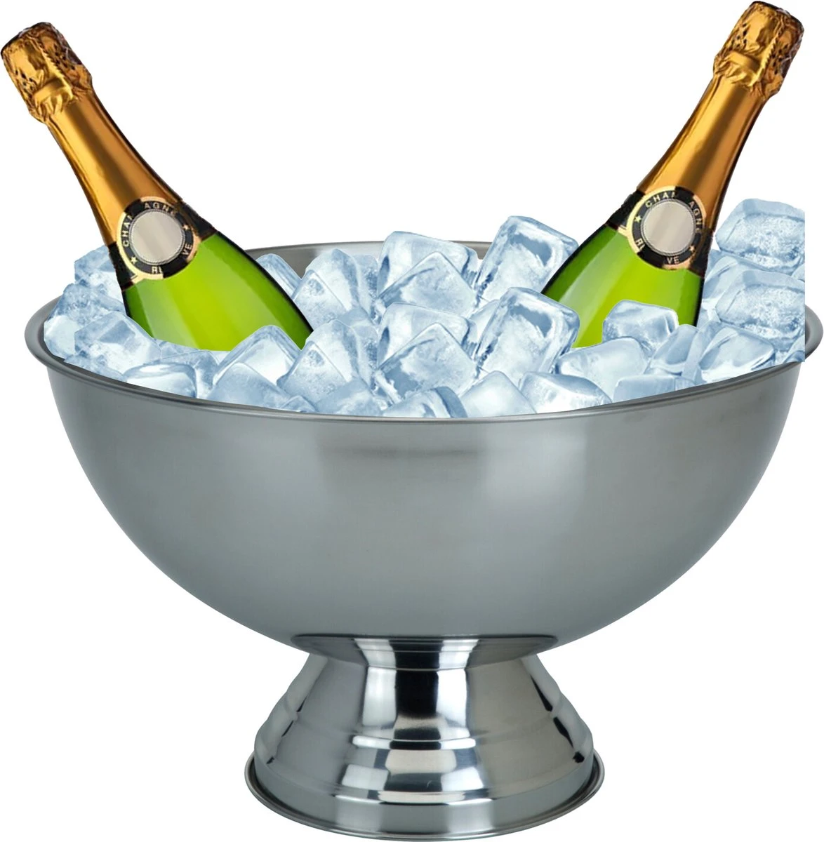 Excellent Houseware Champagnekoeler/schaal Op Voet - RVS - 39 X 24 Cm 5 Excellent Houseware Champagnekoeler/schaal Op Voet - RVS - 39 X 24 Cm - Afbeelding 3